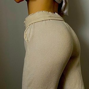 Waffle Flared Lounge Pants